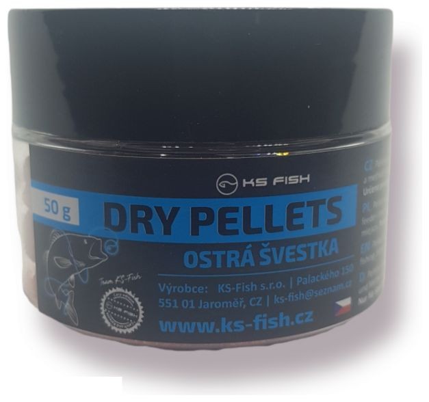 Pelete KS-Fish Dry Pellets 50g ljuta šljiva