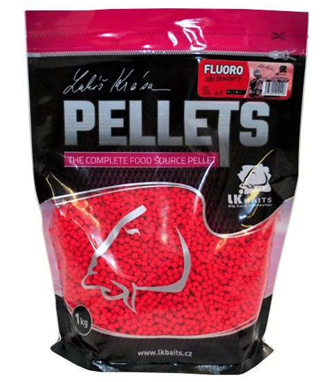 Pelete LK Baits Fluoro Pellets Wild Strawberry 1kg