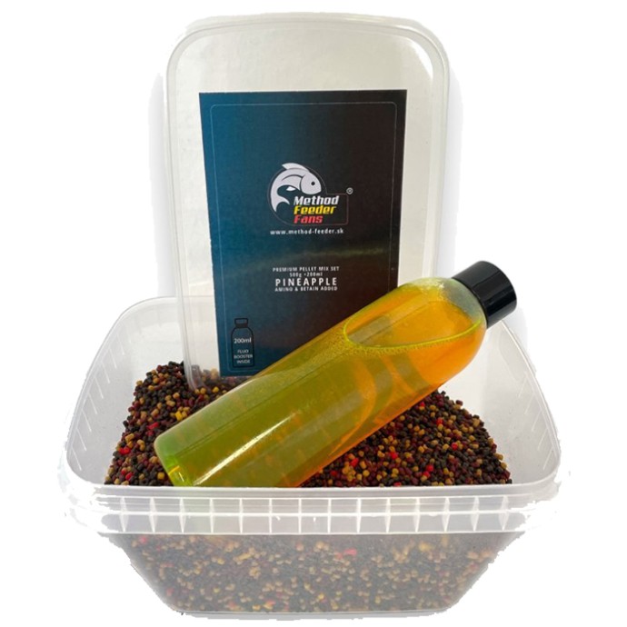 Pelete Method Feeder Fans Mix Set Fluo 500gr + Fluo Booster 200ml