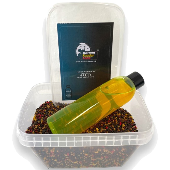 Pelete Method Feeder Fans Mix Set Fluo 500gr + Fluo Booster 200ml