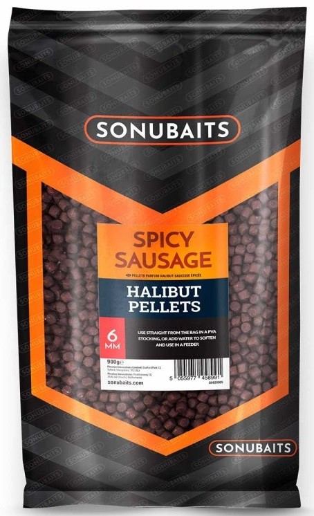 Pelete Sonubaits Halibut Pellets Spicy Sausage 900gr