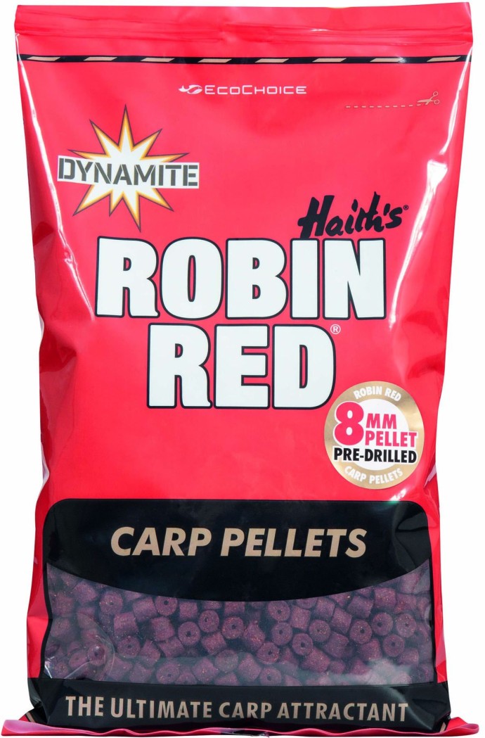 Pelety Dynamite Baits Robin Red Šaran Prerešene 900gr