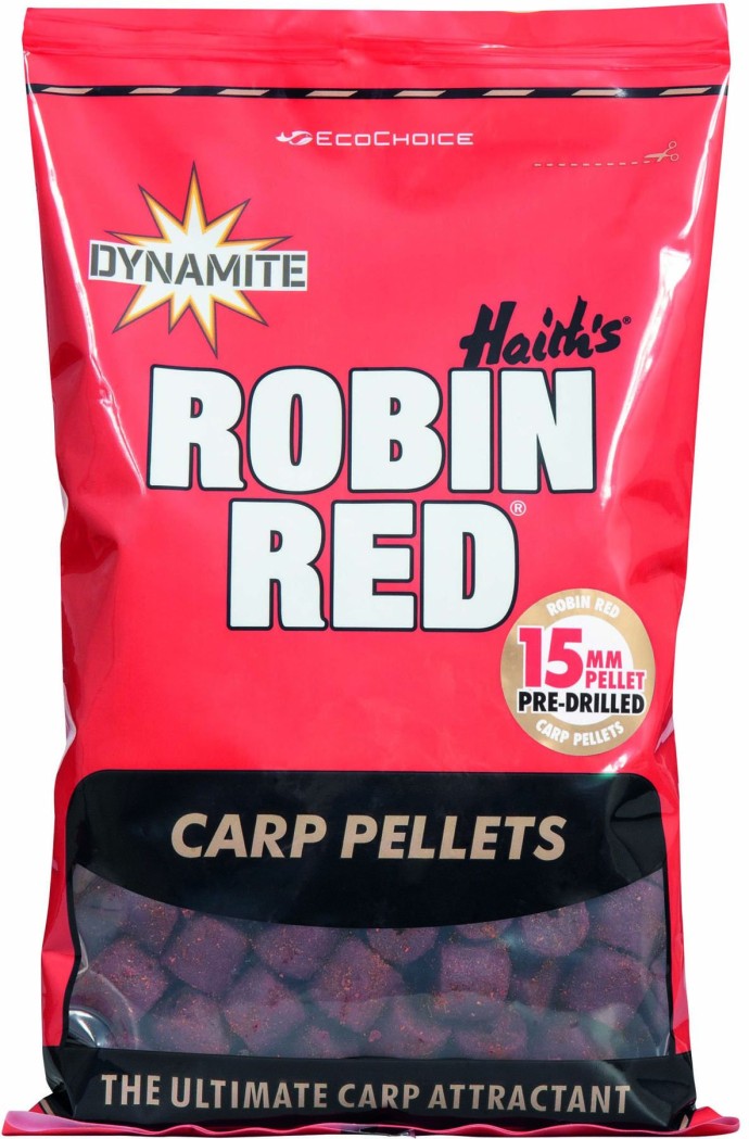 Pelety Dynamite Baits Robin Red Šaran Prerešene 900gr