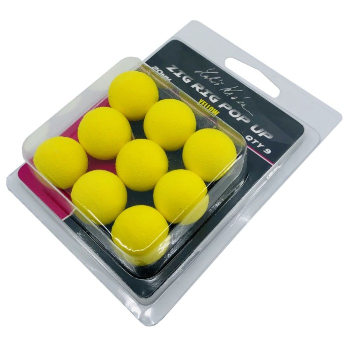 Pjenaste Boilies LK Baits ZIG RIG Pop-Up 20 mm - Yellow