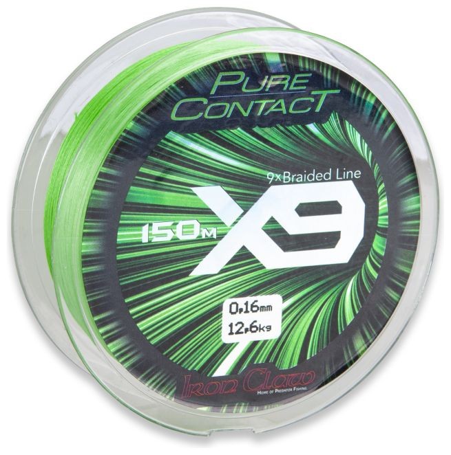 Pletena Šnjura Iron Claw Pure Contact X9 1500m 0,09mm/7,8kg