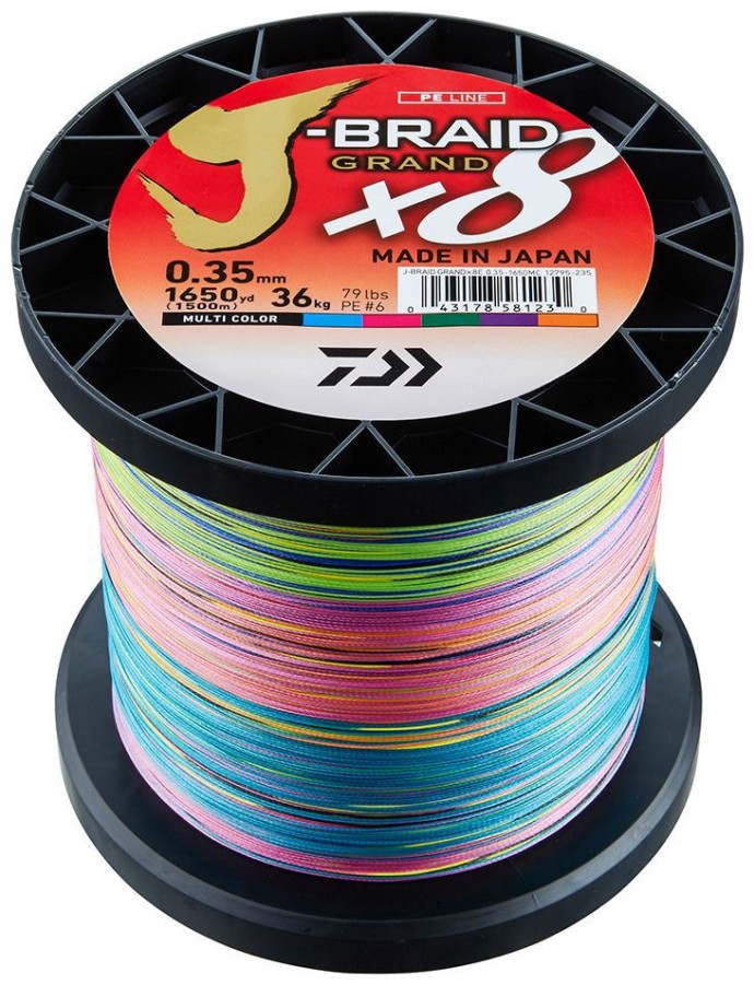 Pletená Šňůra Daiwa J-Braid Grand X8 Multi-Color 3000m