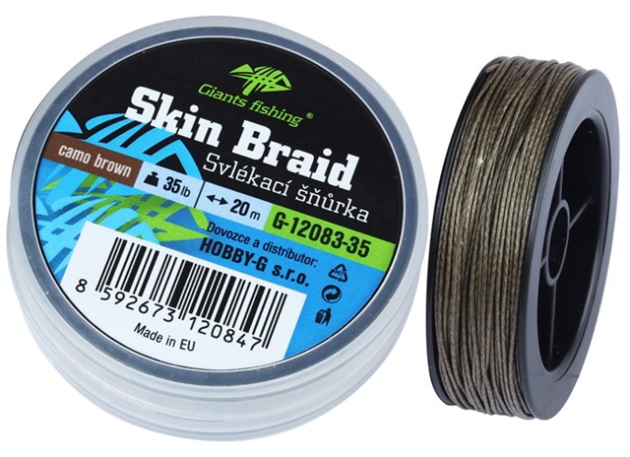 Pletená Šnúra Giants Fishing Carp Line Skin Braid Camo brown 20m