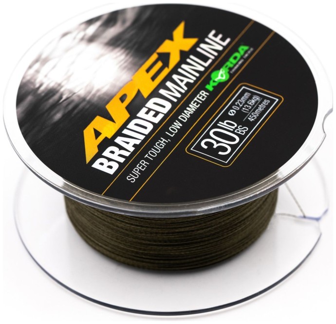 Pletená Šňůra Korda Apex Braided Mainline Olive Green