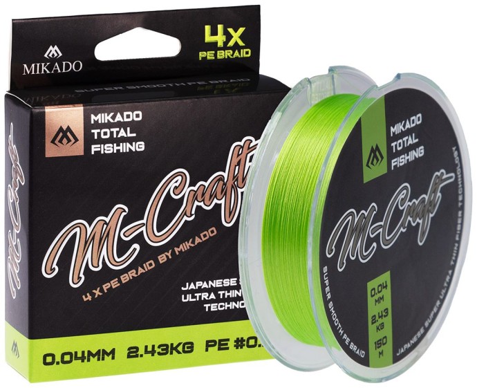 Pletená Šňůra Mikado M-Craft Braid Fluo 150m