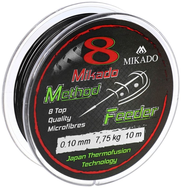 Pletena Šňura Mikado Octa Method Feeder 0,14mm/10,15kg/10m Crna
