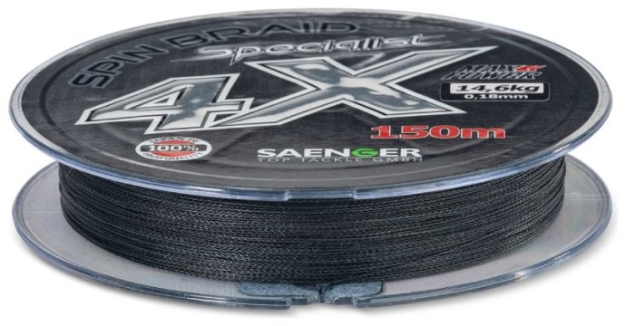 Pletena Šnura Saenger Specialist Spin Braid 150m Crna