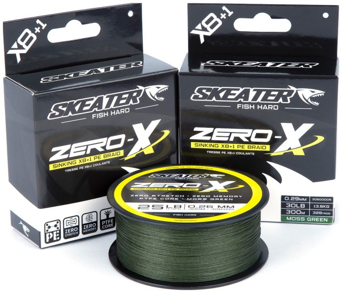 Pletená Šnúra Skeater Zero-X 8Braid MG Sinking 300m