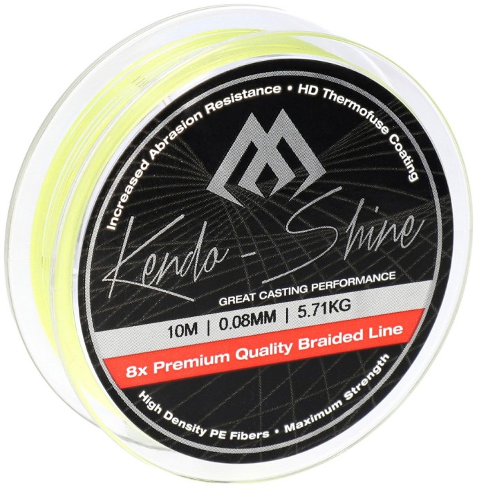 Pletena Špaga Mikado Kendo Shine Fluo Žuta 10m 0,14mm/11,75kg