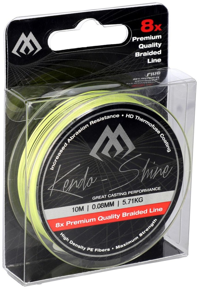 Pletena Špaga Mikado Kendo Shine Fluo Žuta 10m 0,14mm/11,75kg