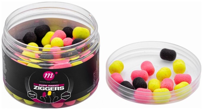Plovoucí Boilie Mainline Supa Sweet Ziggers - Pink, Yellow, Black