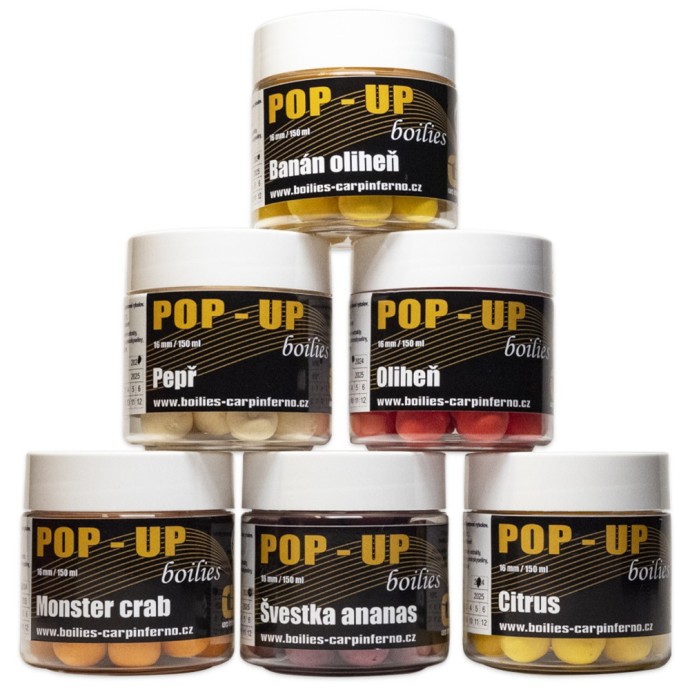 Plovući Boilies Carp Inferno Pop-Up Boilies 16mm 150ml