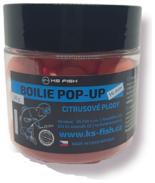 Plutajući Boilies KS Fish Pop Up 14mm 50gr