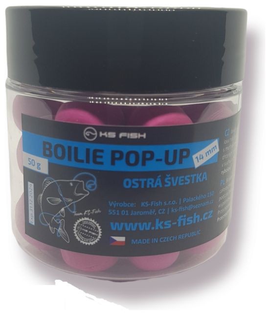 Plutajući Boilies KS Fish Pop Up 14mm 50gr