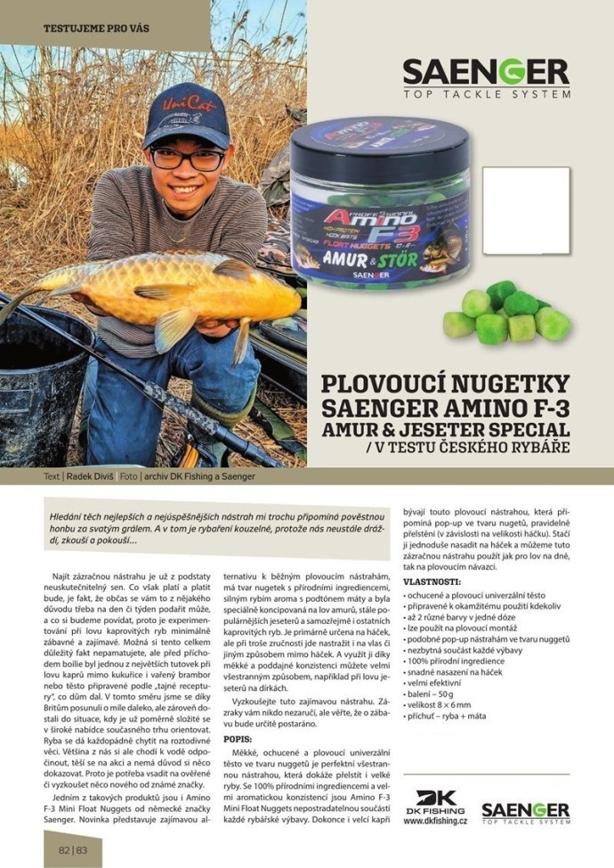 Plutajući nugeti Saenger Amino F-3 50g Spekulatius