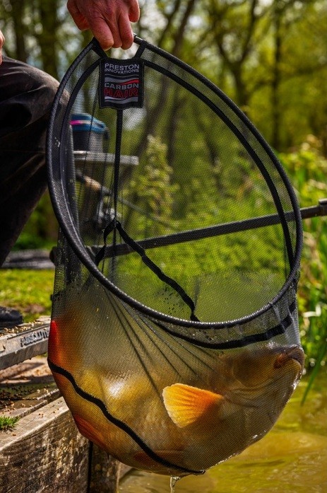 Podmetač Glava Preston Carbon Hair Mesh Landing Net