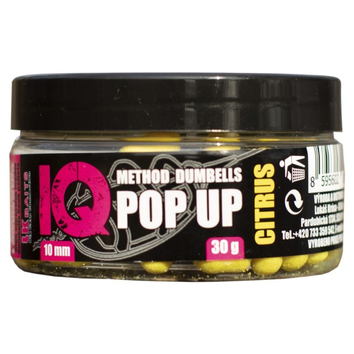 Pop Up LK Baits IQ Method Dumbels 10mm 30g Citrus