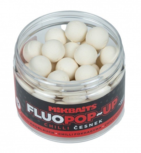 Pop-Ups Mikbaits Fluo Boilie 150ml Chilli Česnek