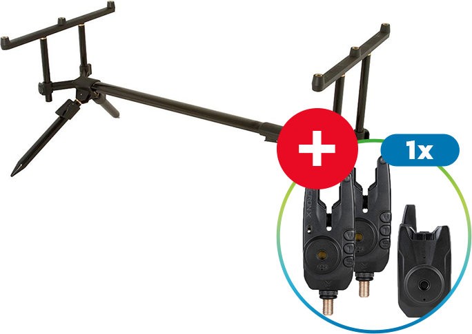 Postolje za 3 Štapa Fox Stalker Plus Pod + Torba + Set Signalizatora