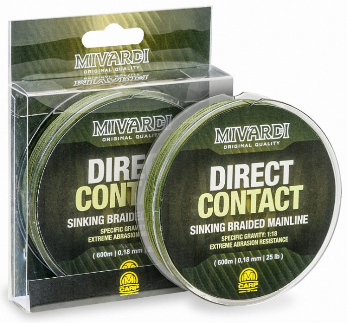 Potonula Upredenica Mivardi DirectContact Sinking braid 0,18mm/25lb