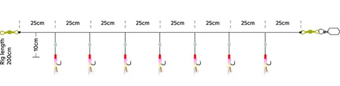Predvez Kinetic Sabiki Maxcatch Yellow Flash