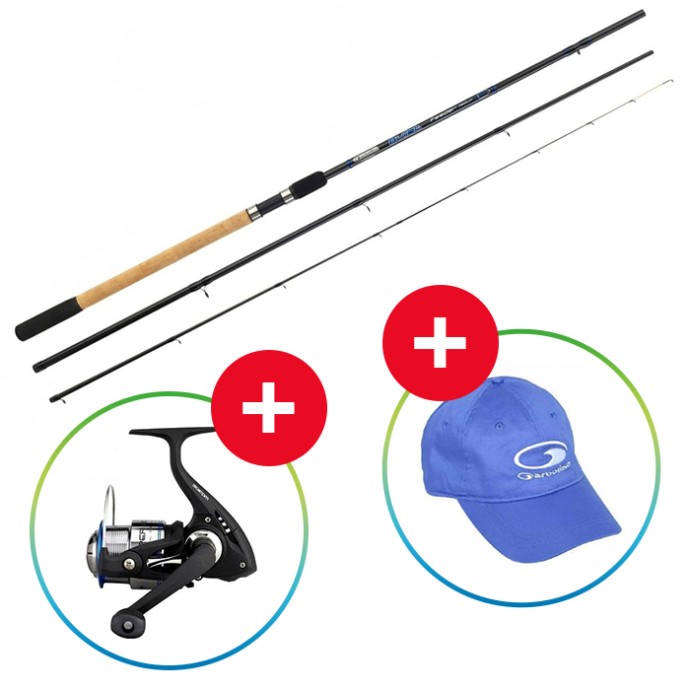 Prut Garbolino Bullet Feeder 3S 3,60m 25-75gr + Naviják + Kšiltovka Garbolino