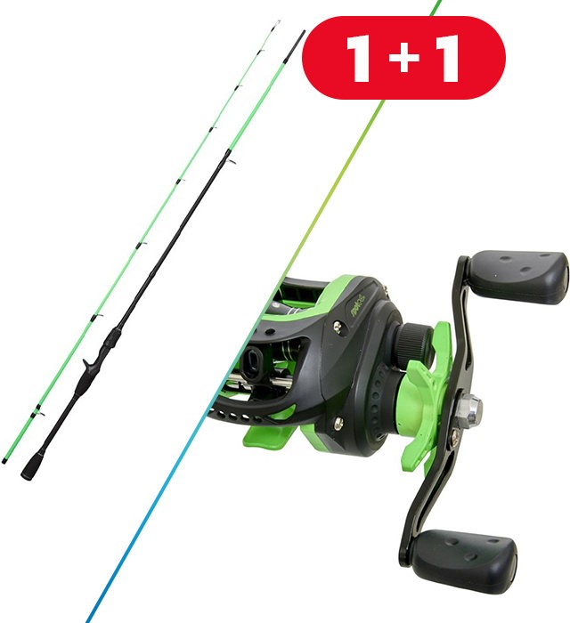 Prut Gunki Spot ED C H 2,10m 15-40gr + Multiplikátor Gunki Spot ED BC 200