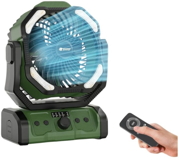 Punjivi ventilator Holdcarp Rechargeable DoubleMotor Fan