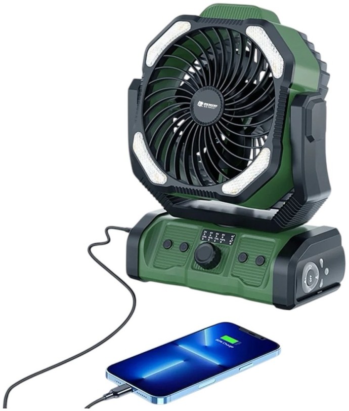 Punjivi ventilator Holdcarp Rechargeable DoubleMotor Fan