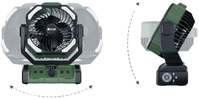 Punjivi ventilator Holdcarp Rechargeable DoubleMotor Fan
