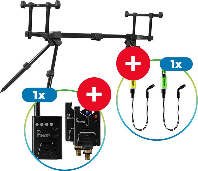 Rodpod Delphin Bronx + Set signalizatora s prijemnikom + Lančani Swingery