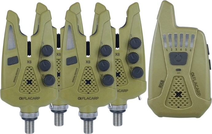 Sada Hlásičov Flacarp X8 s Príposluchom 4+1 Khaki