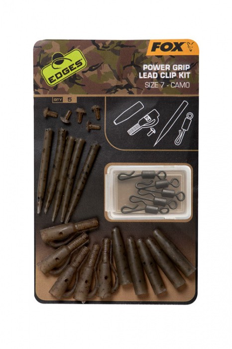 Set Fox Edges Camo Power Grip Lead Clip Kit
