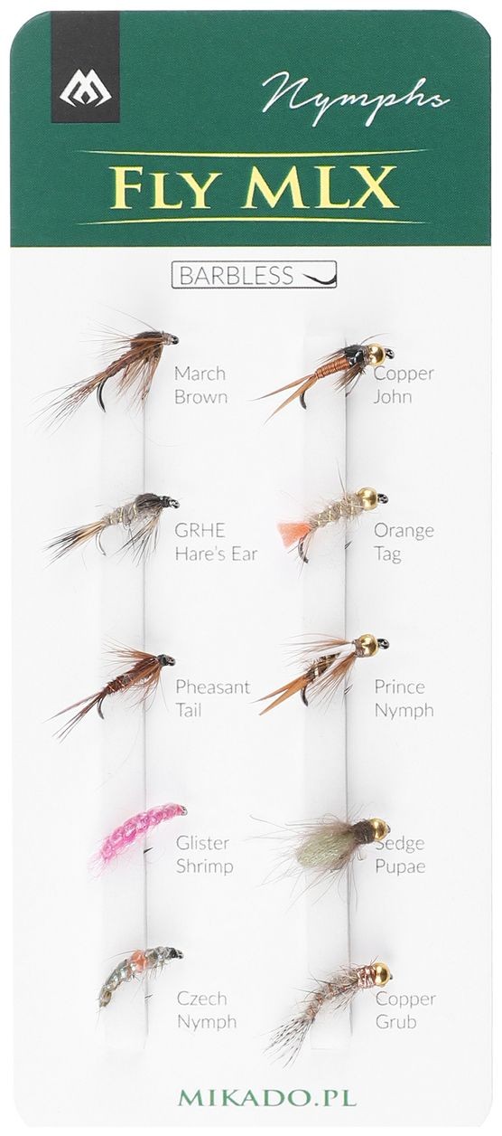 Set muha Mikado Dry Flies Barbless