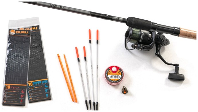 Set Prút a Navijak Guru Natural Waggler 11’ Float Rod & Reel Combo