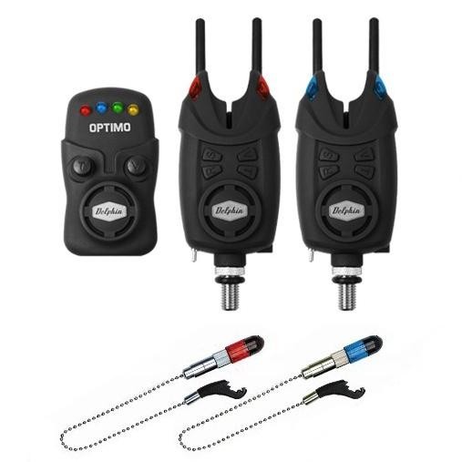 Set Signalizatora 2+1 Delphin OPTIMO 9V + 2x Indikator + 2x Snag Gear