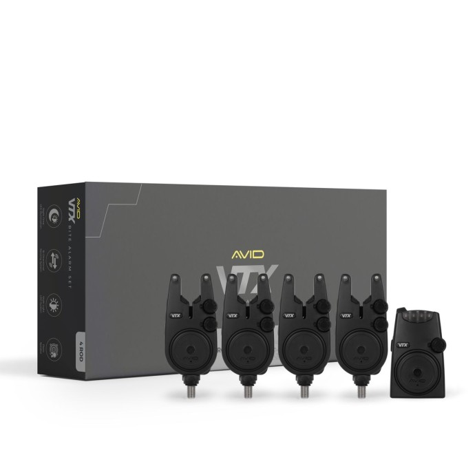 Set signalizatora Avid VTX 4+1 Bite Alarm Set 4+1