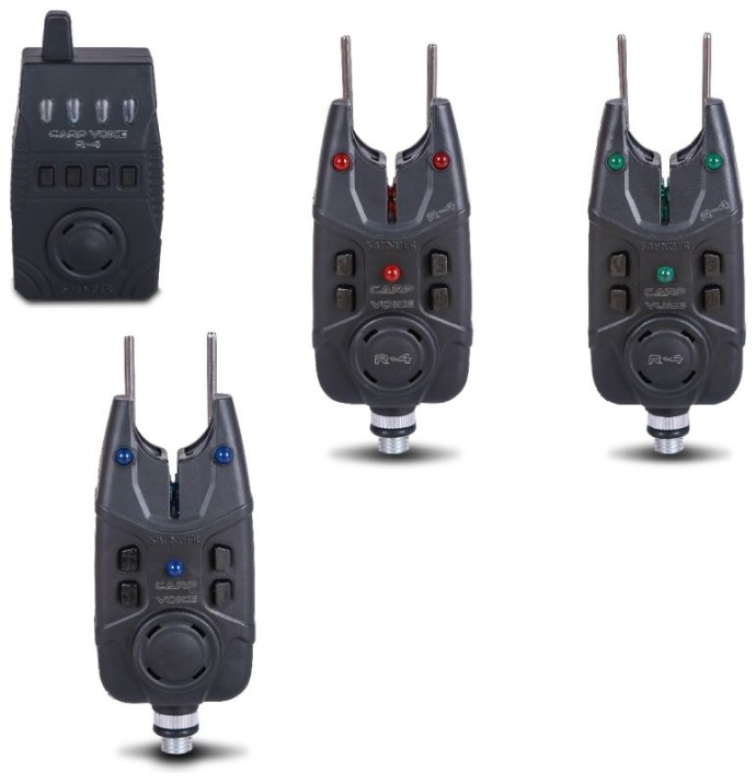 Set Signalizatora Saenger Carp Voice R-4 3+1, crvena, zelena, plava