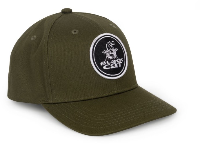 Šiltovka Black Cat Green Flat Peak Cap