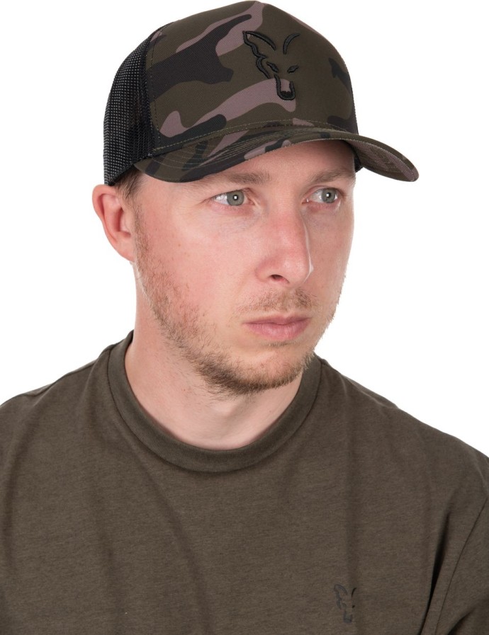 Šiltovka Fox Black Camo Trucker