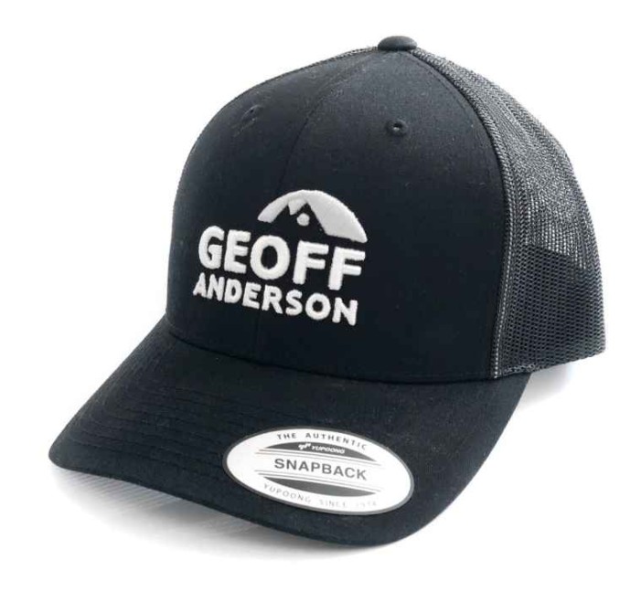 Šiltovka Geoff Anderson SnapBack Mrežasta s Logom Crna