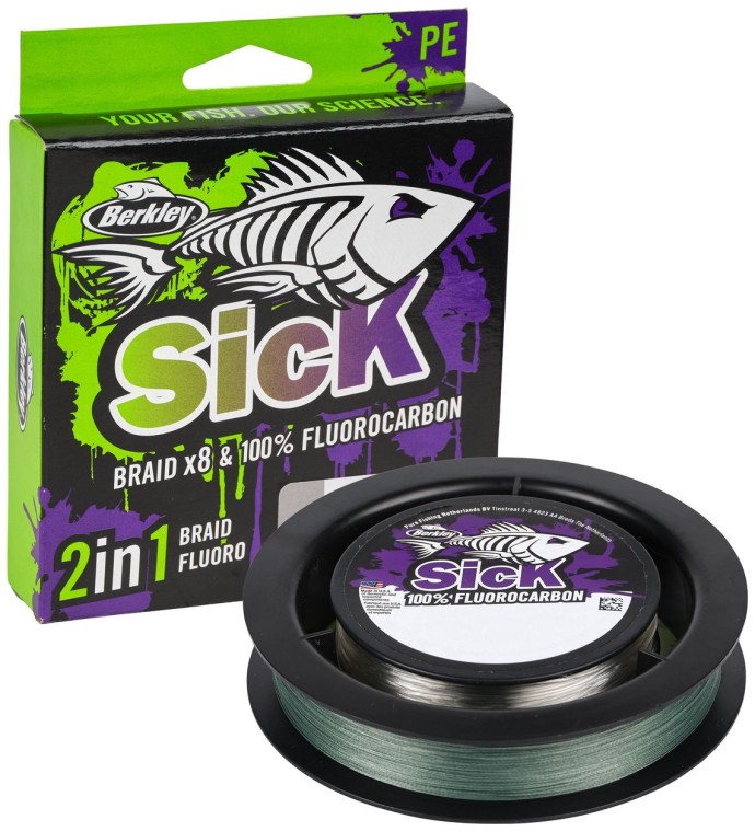 Šnura Berkley Sick Two in One Moos Zeleno/Jasno Fluo