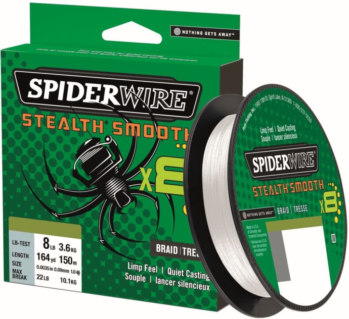 Šňůra Spiderwire Stealth Smooth8 Průhledná 150m Šňůra Spiderwire Stealth Smooth8 Průhledná 150m