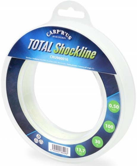 Šok najlon Carp'R'Us Total Shock Line Clear 100m