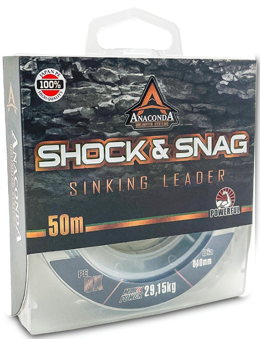 Šok predvez Anaconda Sinking Shock & Snag Leader 50m