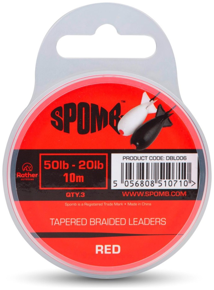 Šok upredenica Spomb Tapered Braided Leader 10m 50lb-20lb